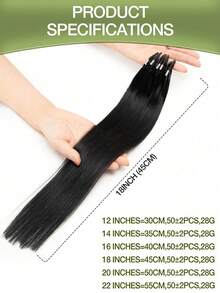 8D Nano Bead Hair Extensions, Micro Ring Real Human Hair Extensions, Invisible Seamless Micro Ring Real Human Hair Extensions, Micro Bead Straight Hair Extensions, Invisible Mini Silicone Bead Easy To Install, Seamless, Natural Straight Hair, Perfectly Extend Long Hair, Create Natural Straight Hair Texture - Multicolor - View 7