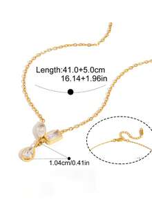 rundraw 1 chiếc dây chuyền mặt tua rua hình học đính đá Zirconia mới, chất liệu thép không gỉ mạ vàng, thanh lịch, thích hợp cho tiệc tùng, ăn tối, đeo hàng ngày, món quà lý tưởng cho bạn bè và người thân yêu. - Vàng - Xem 5
