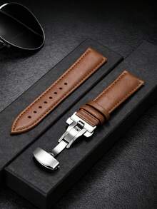 1条20mm/22mm男女通用商务深棕色真皮表带，优雅皮革表带，适用于三星Galaxy Watch 4/5/6/7（40mm/44mm），适合正式场合和日常佩戴，也适用于Galaxy Watch 3（41mm/45mm）和Watch GT2（46mm）。 - 淺棕色 - 查看 1