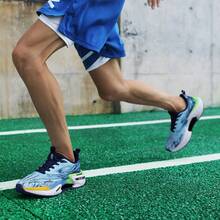 Men's Lightweight Athletic Sneakers, Round Toe, Low-Top Lace-Up Closure, Breathable Design, Durable Outsole With Good Traction, Suitable For Gym, Everyday Wear - Blue - View 10