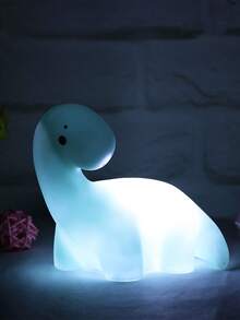 1pc Dinosaur Shaped Night Light, Battery Powered, Cute Silicone Night Light For Kids, Baby Care Lamp, Bedside Table Decor Light, Suitable For Children's Bedroom, Living Room, Office, Holiday Decoration - Warm White Light - View 2