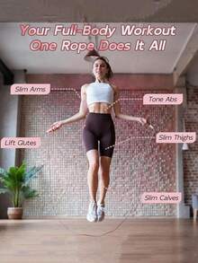 1 pieza/Set Cuerda de saltar profesional para quemar grasa, cuerda de saltar ligera y rápida con mangos de ABS y cuerda de PVC ajustable, cuerda de saltar sin enredos y suave, adecuada para entrenamiento de velocidad, entrenamiento de resistencia o quema de calorías - Multicolor - Ver 9