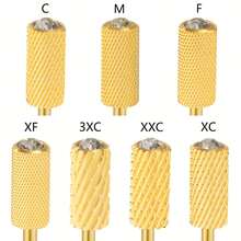 1 mũi khoan móng tay bằng thép vonfram cacbua nguyên chất 6.5mm đầu tròn lớn, phụ kiện dũa móng tay chất lượng cao cấp mạ vàng. - Nhiều màu - Xem 1