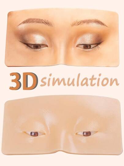 3D Realistic Face Makeup Practice Board, Suitable For Professionals And Beginners, For Eyelash Extension, Eyeliner And Eyeshadow Practice