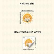 BRUP 1/2 张/套卡通爱心雨云墙贴，快乐的太阳彩虹和蓝色云朵，上面有笑脸，充满童趣的婴儿房或教室装饰，可移除即贴，梦幻天空主题艺术 - 彩色 - 查看 15