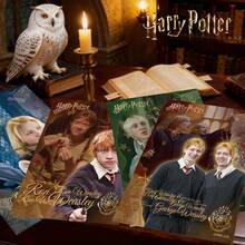 Harry Potter 6張哈利波特聖誕舞會日常海報，包含哈利波特、榮恩、妙麗、德拉科、路西亞斯、斯內普、弗雷德和喬治等經典角色，適合學生宿舍裝飾、巫師主題生日派對和哈利波特粉絲聚會 - A - 查看 2