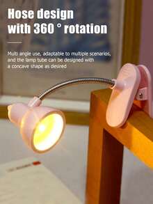 Creative LED Mini Desk Lamp, Warm Light With Clip, Compact And Portable For Bedroom, Dorm, Room, Living Room, Study, Eye-Caring Reading Lamp, Bedside Lamp, Tabletop Ambient Light - Clip Lamp - View 4