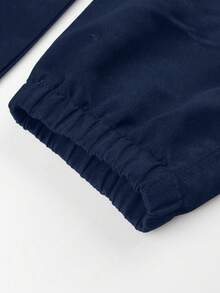 1pc Teen Boys' Casual Outdoor Cargo Pants, Versatile & For Back To School Season, Spring/Autumn - Navy Blue - View 6