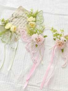 1个女孩蝴蝶发箍，仙气公主流苏发饰 - 彩色 - 查看 9