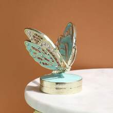 SUSUZUKU 1pc Luxury Enamel Rhinestone Winged Butterfly Jewelry Box, European Style Jewelry Box, Birthday Gift, Exquisite Home Decor - Butterfly - View 7