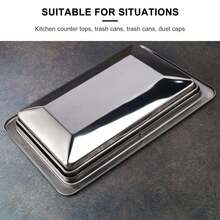 Stainless Steel Garbage Flap Lid Trash Bin Cover Flush Built-In Balance Swing Flap Garbage Lid For Kitchen Counter Top A - Multicolor - View 4