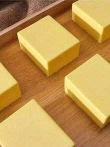 软牛奶砖慢回弹粘手仿真玩具，逼真的黄色黄油蛋糕，散发高级糕点的香气，质地柔软，玩起来非常有趣 - 彩色 - 查看 6