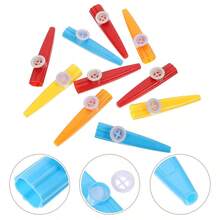 8/16pcs 11.5cm Plastic Kazoo - Vintage Classic Vocal Wind Instrument, Portable Music Production Background Accompaniment, Easy-To-Play Party Sounding Props For Music Enthusiasts - Multicolor - View 7