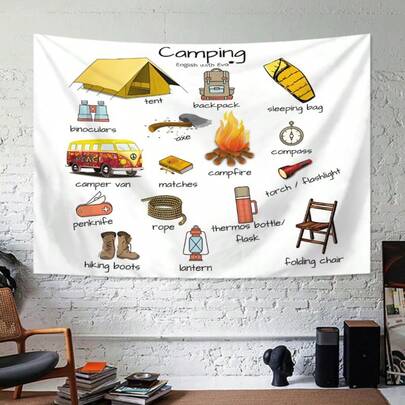 Cắm trại, Phong cách ngoài trời, Trang trí tường thời trang, Phông nền thể thao mạo hiểm, Thảm trang trí phòng ngủ, Thảm vải hiện đại, Trang trí tường bằng áp phích, Phong cách phòng ngủ, Biểu ngữ phòng. Vải polyester có thể giặt máy và dễ bảo quản.