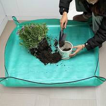 Thảm trồng cây chống thấm nước - Màu xanh ngọc, bền và dễ vệ sinh, thích hợp sử dụng trong nhà/ngoài trời, lý tưởng cho cây mọng nước, hoa và rau củ - hỗ trợ việc trồng và chăm sóc, với thiết kế viền chắc chắn. - A - Xem 2