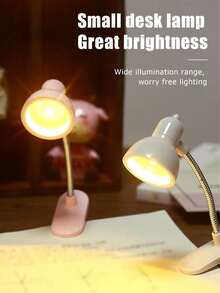 Creative LED Mini Desk Lamp, Warm Light With Clip, Compact And Portable For Bedroom, Dorm, Room, Living Room, Study, Eye-Caring Reading Lamp, Bedside Lamp, Tabletop Ambient Light - Clip Lamp - View 7