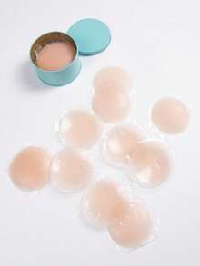 10 Pairs Minimalist Versatile Silicone Nipple Covers - Beige - View 2