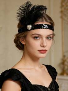 1件 1920年代欧美风格化装舞会女士头饰 - 彩色 - 查看 4