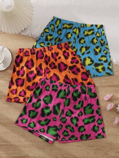 3件套女士夏季格子印花睡衣短裤，宽松舒适家居短裤，浅色格子休闲服短裤，薄款休闲睡衣短裤套装，带松紧腰带和蝴蝶结