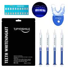 带紫外线加速器的 LED 牙齿美白套装，全新蓝光牙齿美容工具，适用于女性 - 白色 - 查看 12