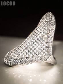 1枚女士浪漫方形锆石戒指，适合婚礼、订婚、周年纪念派对、情人节礼物 - 1# - 查看 4