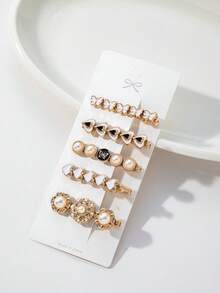 5pcs/Set Women's Fashionable High-End Hair Clips, Suitable For Daily Use,Summer,Holiday,Travel - MultiWarna - View 3