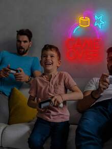 Lampu Dinding Neon LED, Dekorasi Ruang Bermain, Papan Neon Gaming, Lampu Neon LED Ruang Bermain, Cocok untuk Dekorasi Ruang Tamu dan Kamar Tidur - MultiWarna - View 3