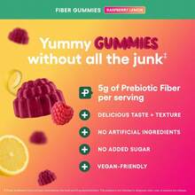 Miriyalyad Physician's Choice Fiber Gummies For Digestive Health & Regularity - Raspberry Lemon Flavor - No Sugar Added & Vegan - Daily Gummy For Adults - 2PCS - View 3