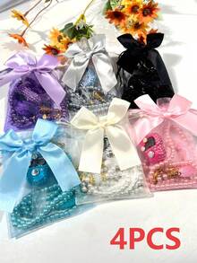 New Bowknot Gift Bag, Muslim Prayer Beads With Rhinestone Flower Counter, Electronic Rosary, Suitable For Festivals And Gifts - Multicolor - View 12