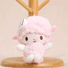 SANRIO Bino The Lamb Plush Toy, Cute Stuffed Animal, Keychain, Backpack Accessory - Pink - View 11