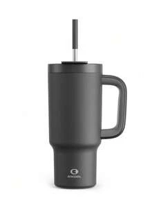Cốc 40 Oz Có Quai Và Ống Hút, Cốc Cách Nhiệt Chống Rò Rỉ 100% Có Nắp Và Ống Hút, Cốc Du Lịch Bằng Thép Không Gỉ, Giữ Lạnh Trong 34 Giờ, Thân Thiện Với Giá Để Cốc Trên Xe Hơi - Nhiều màu - Xem 19