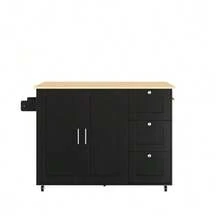 High-Quality 4-Drawer Rattan Cabinet With Solid Wood Handles - Suitable For Bedroom, Living Room, Dining Room, Hallway - Dimensions: W80/H80/D38 Cm - Hitam + Alami - View 8