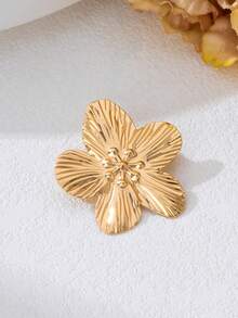 3pcs/1pc Classic Vintage Coin Floral Enamel Texture Metal Brooch Set, White & Gold Color, Versatile Elegant Accessory For Daily, Work, Party, Holiday Wear For Women - Golden Flowers - View 20