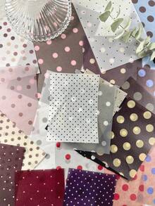 25pcs/Pack Dotted Vellum Paper, Versatile Retro Decor For DIY Scrapbooking, Photo Album - Polka Dot - View 7