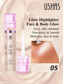 USHAS 多用途高光液，面部及身体提亮液，修容提亮三效合一，轻盈不卡粉，打造透亮光泽，全身均可使用 - #05 - 查看 1
