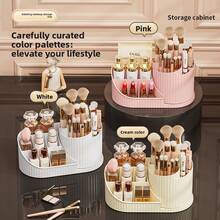Organizador giratorio de múltiples compartimentos - Organizador multifuncional para artículos de papelería, cuidado de la piel y brochas de maquillaje - multicolor - Ver 5