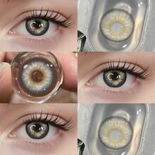 Lalens 一副 Bailey 灰紫色黑色美瞳，半年抛型，直径 14.50mm，适合角色扮演、生日、秋季、时尚妆容、派对、圣诞礼物、玫瑰女孩角色扮演，最佳色彩魅力氛围 - Bailey Grey - 查看 13
