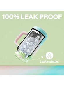 Cốc giữ nhiệt bằng thép không gỉ dung tích lớn 50 oz có quai và nắp - Cốc du lịch có ống hút chống rò rỉ 100%, giữ lạnh trong 34 giờ, tương thích với giá đỡ cốc trên ô tô - Nhiều màu - Xem 4