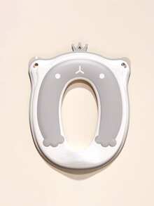 1个灰色卡通熊皇冠马桶座圈，吸盘固定，男女通用，如厕训练马桶圈 - 灰色 - 查看 10