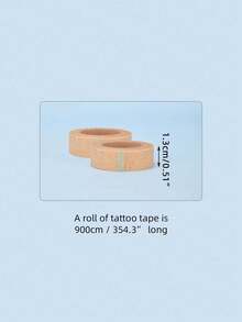 4pcs/Set Full Coverage Sticker, Practical Tattoo Scar Concealer Tape, Waterproof Scar Covering, Suitable For All Skin Types, Blemish Covering Tape, 1.25cm*9m - Brown - View 2