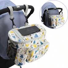Multifunctional Baby Stroller Hanging Bag, Diaper Bag, Mommy Bag, Stroller Organizer Bag, Large Capacity Storage Bag, Detachable And Wearable Design - Multicolor - View 4