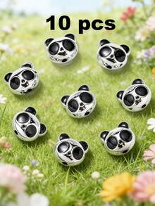 5/10/20/30 chiếc mặt dây chuyền hình gấu trúc dễ thương nhiều màu sắc, hạt trang trí, thích hợp để tự làm vòng cổ, vòng tay, bông tai, móc khóa, dây đeo điện thoại, đồ trang trí, quà tặng đôi. - gấu trúc - Xem 20