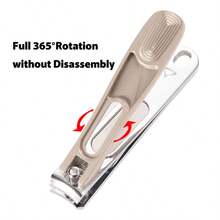 1pc Adult Straight Nail Clipper For Home Use - Champagne - View 4