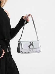 2026 New Fashion Bag, Niche Gothic Style Cross Baguette Bag, Chic Ladies' Handbag, Retro Versatile Underarm Shoulder Bag - Multicolor - View 2