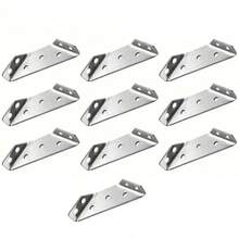 10/20pcs Thickened Stainless Steel Angle Code 90 Degrees Right Angle Fixed Bracket Furniture Connectors - Triangle - View 9