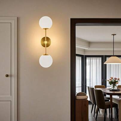 1盏现代抛光金属壁灯，半嵌入式塑料灯罩，G9灯泡底座，硬线连接，开关控制，包含安装配件，适用于客厅、卧室、浴室、走廊 - 不含G9灯泡
