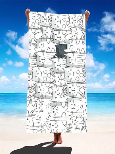 1 chiếc khăn tắm biển in hình nghệ thuật đường nét đen trắng "Những chú mèo xếp chồng lên nhau". Có cả hai kích cỡ lớn và nhỏ. Đặc điểm: Nhanh khô, mềm mại, dễ mang theo, thời trang, chống cát và siêu thấm hút (chất liệu polyester). Phong cách: Bohemian, nhiệt đới, cổ điển, ngộ nghĩnh, yoga, dã ngoại, chống tia UV. Lý tưởng cho bãi biển, hồ bơi và các hoạt động ngoài trời; vật dụng cần thiết khi đi du lịch, hoàn hảo cho cắm trại, yoga, phòng tập thể dục, thể thao và bơi lội. Phù hợp cho cả nam và nữ.