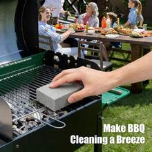 1/2/3块装多功能火山石清洁块，可裁剪重型百洁布，适用于烧烤架、炊具和浴室表面，不刮伤钢丝绒的替代品。 - 均款 - 查看 3