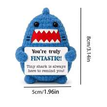 1pc Shark Plush Toy, A Popular Holiday Gift Choice, Suitable For Birthday, Valentine's Day, Mother's Day, Father's Day, Christmas, And New Year, Great For Friends, Family, And Colleagues - Multicolor - View 2