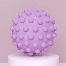 1pc TPR Textured Fascia Ball, Solid Muscle Relaxation 3 Colors Yoga Ball For Shoulder, Neck Massage - Multicolor - View 8